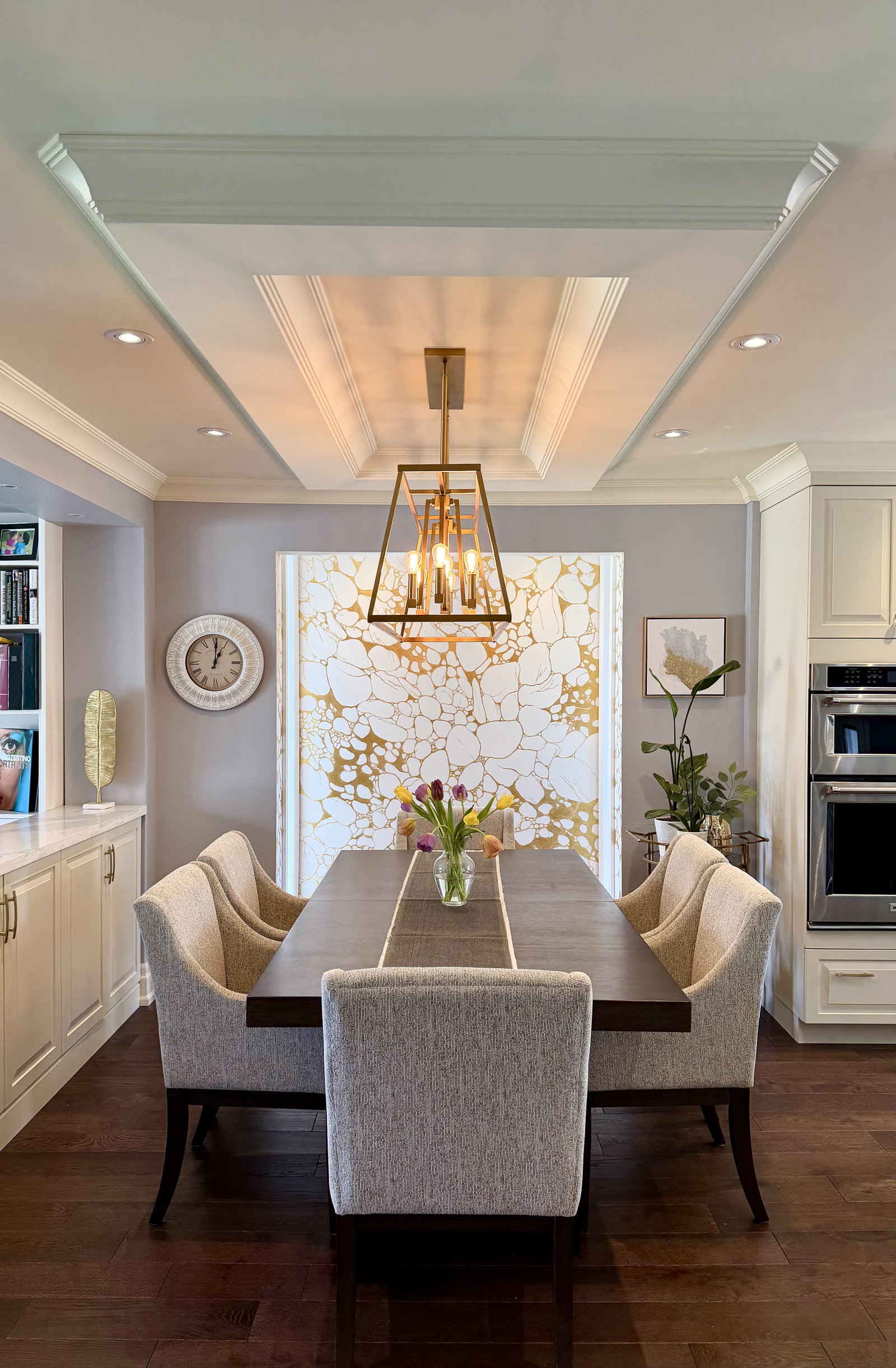 Elegant modern dining room interior.
