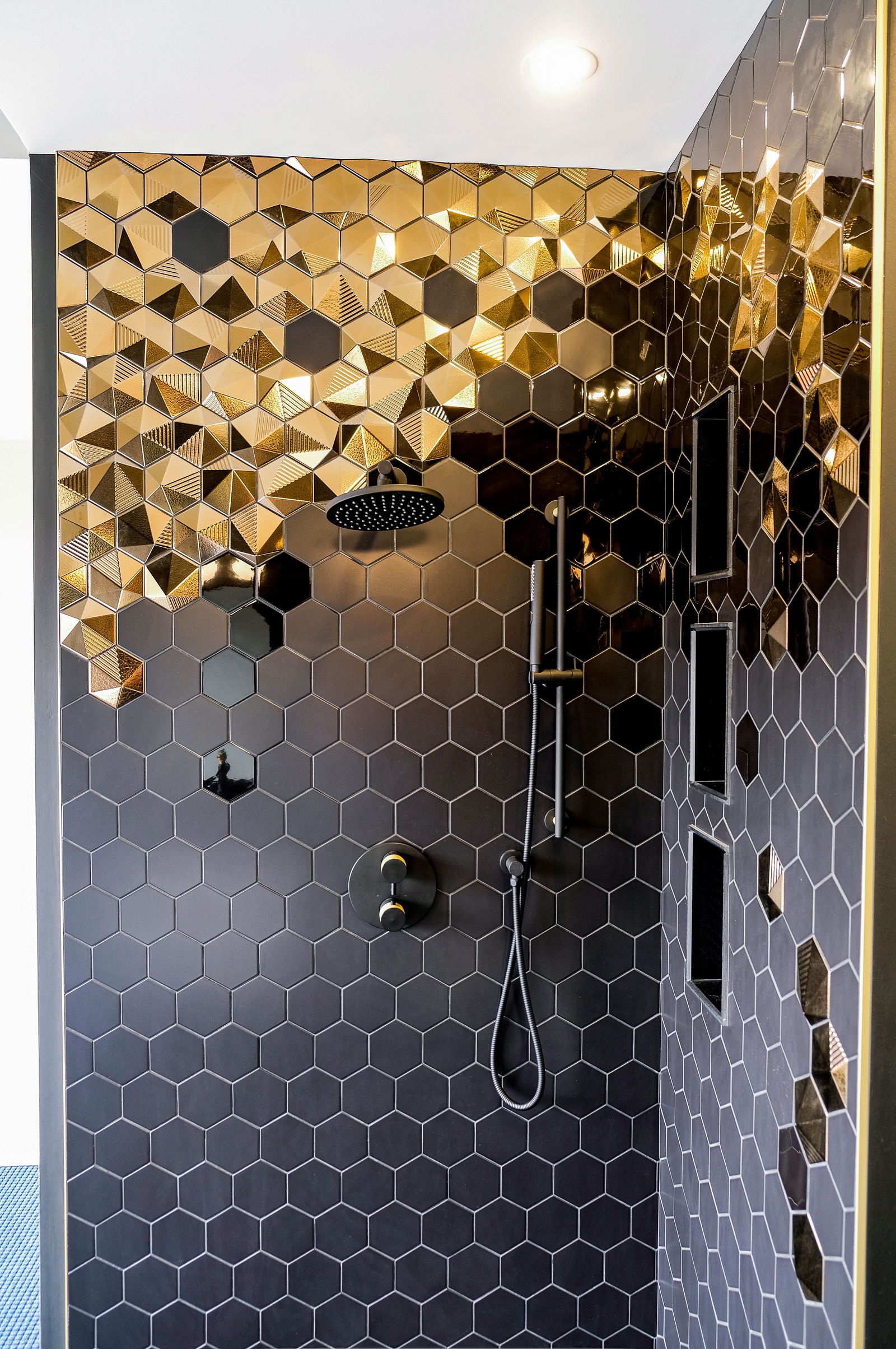 Gold luxury shower