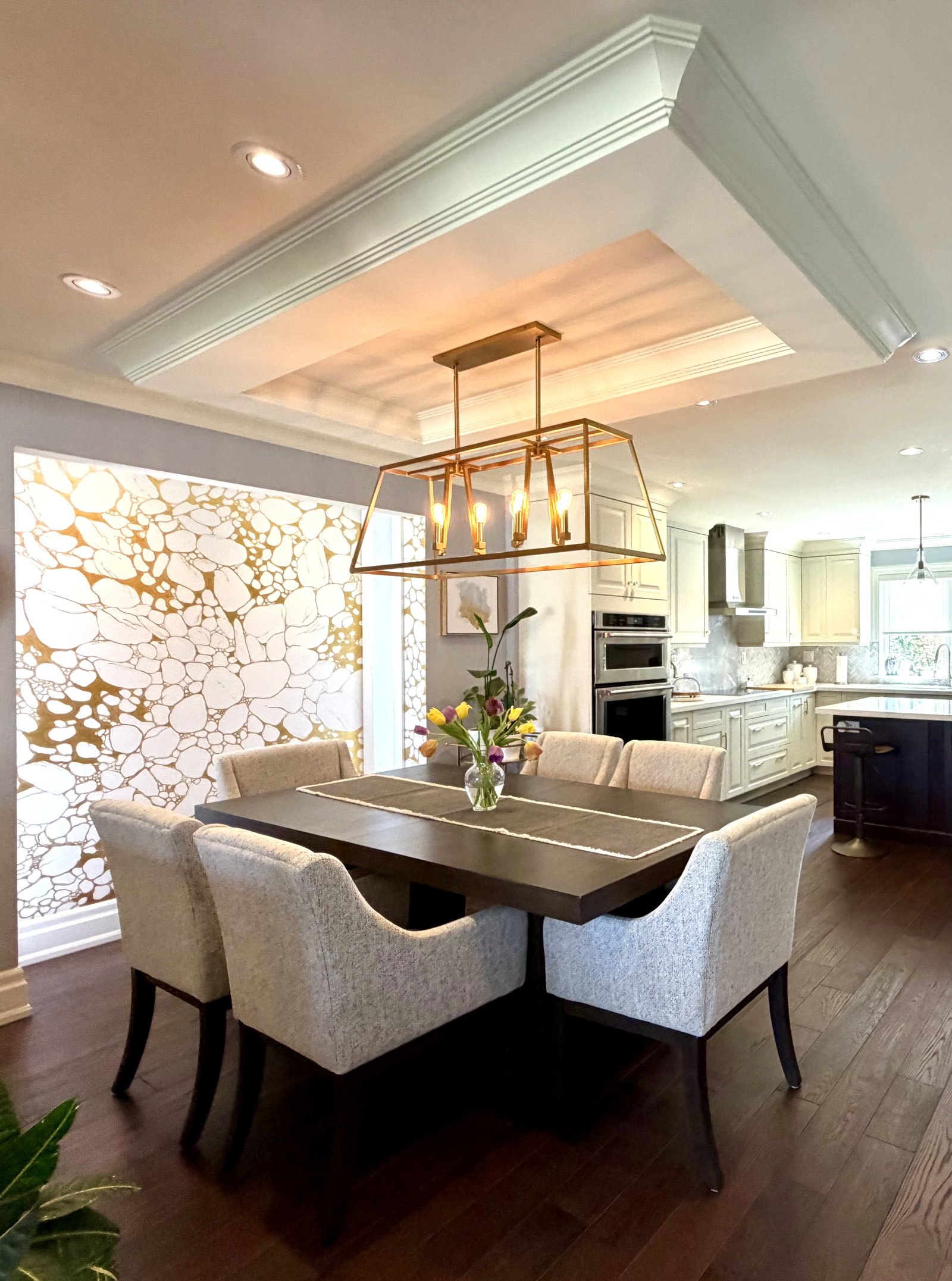Modern dining room interior.