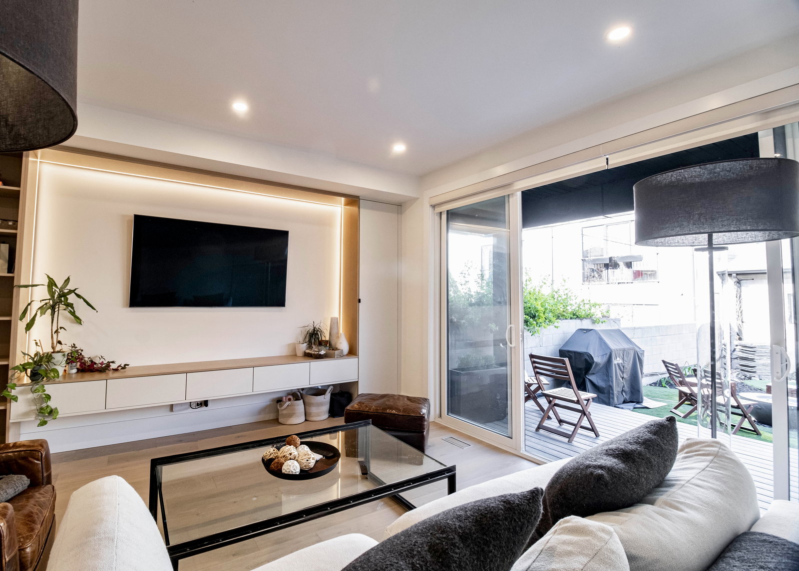 Modern living room interior design.