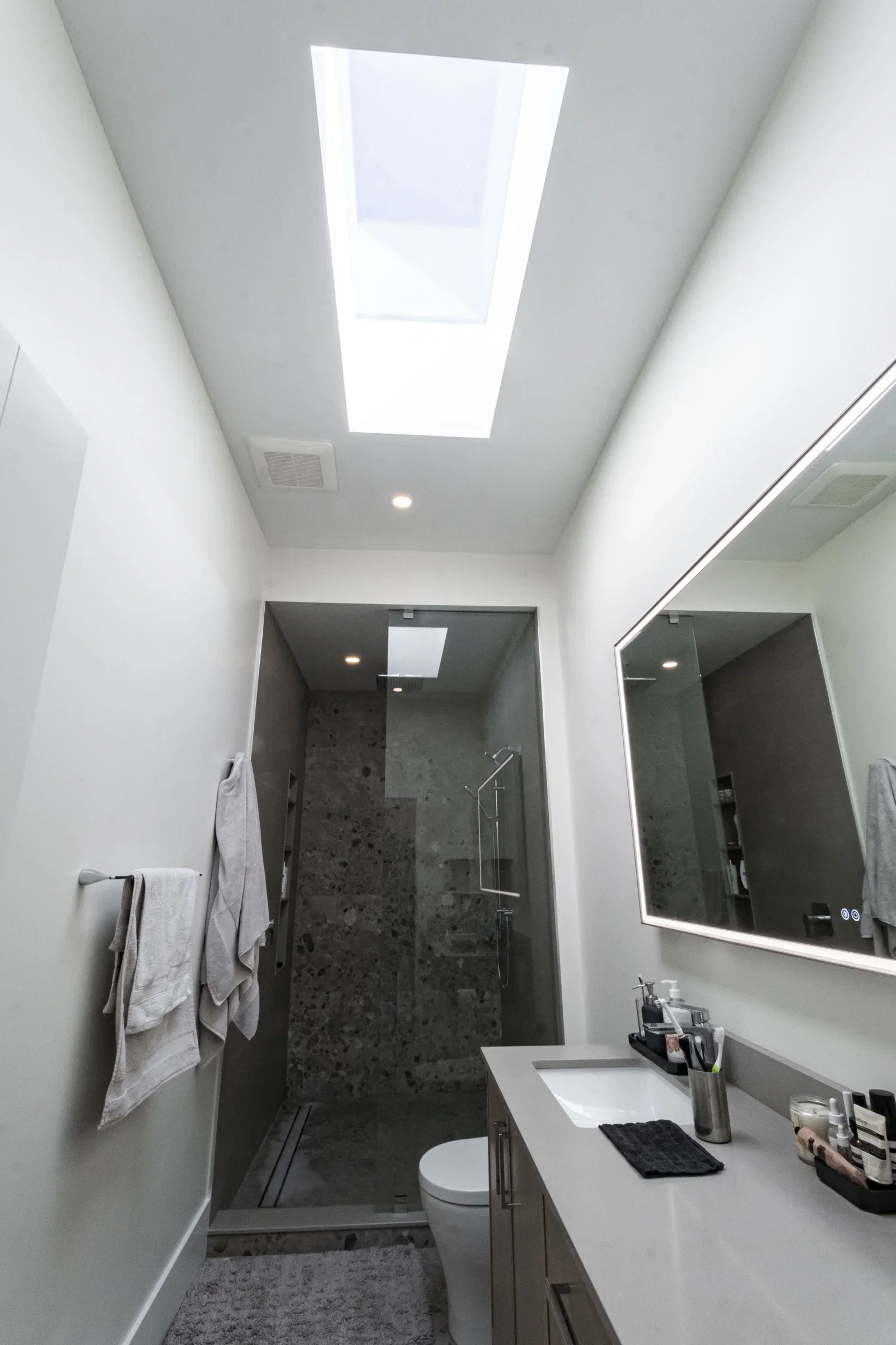 Ensuite with skylight