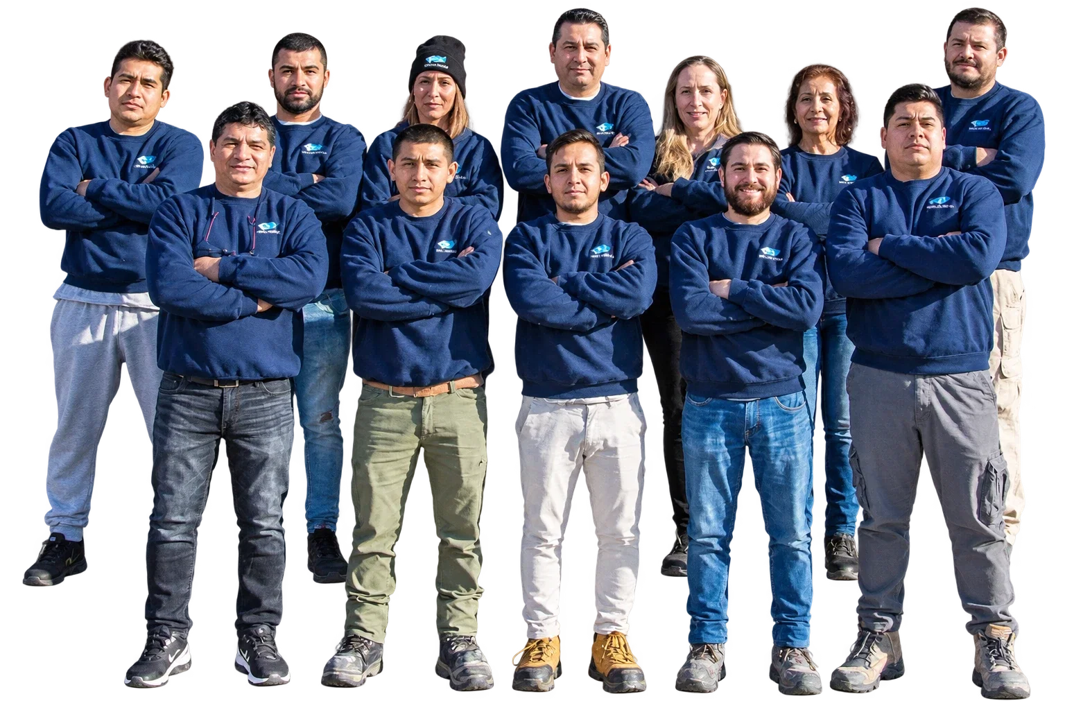 The Built By Pros crew standing outside the shop